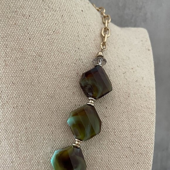 NWT Chico's Salacia Pendant Faceted Bead Statement Ethnic-Inspired Necklace 18" - Picture 3 of 5